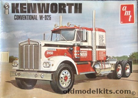 AMT 1/25 Kenworth conventional W-925 Tractor Semi Truck, T519 plastic model kit